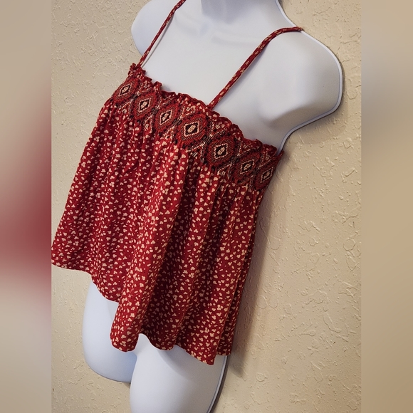 Patrons of Peace Bohemian Spaghetti Strap Blouse Size Medium - Picture 5 of 8